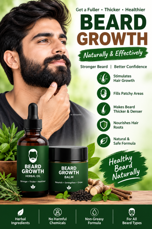 Homeopathic beard growth medicine