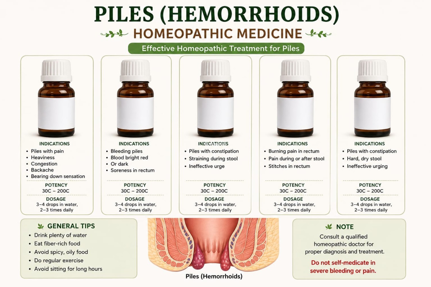Homeopathic hemorrhoids / piles medicine