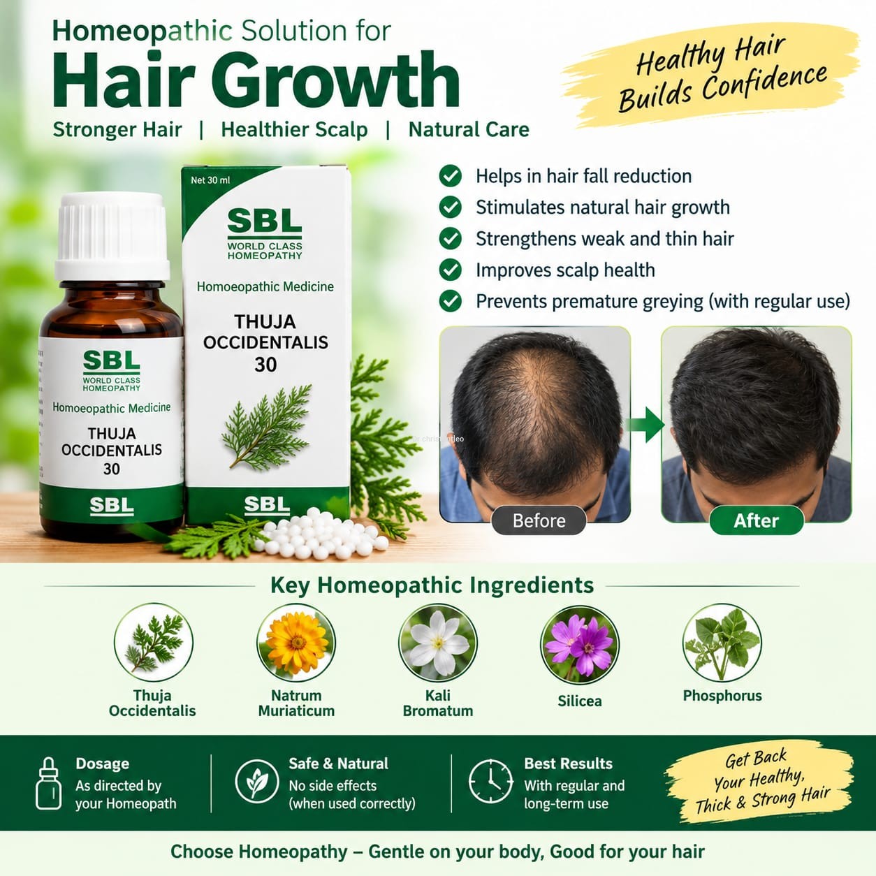 Homeopathic medicine for Hair growth