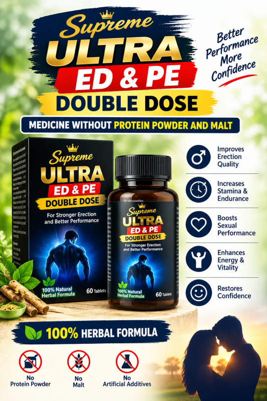 Supreme Ultra Ed & Pe Double dose medicine without protein powder and Malt