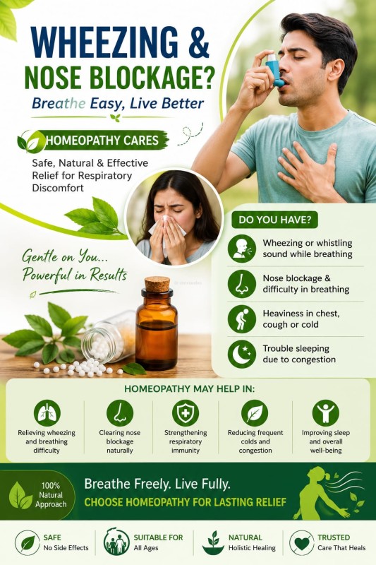 Homeopathic Medicine for Wheezing and Nasal Blockage