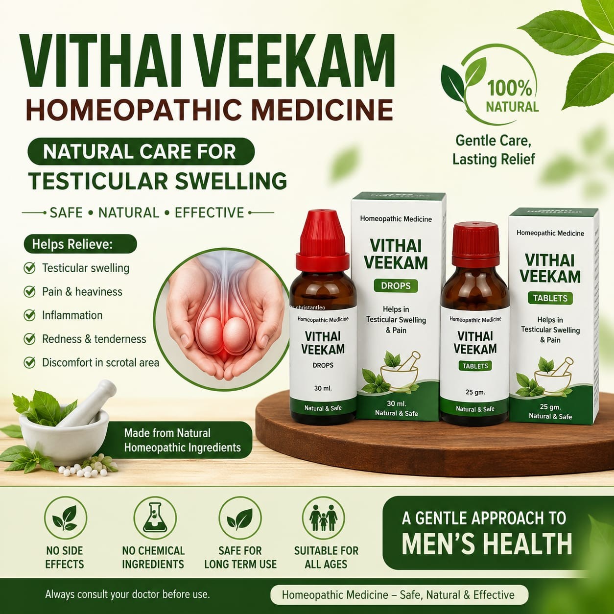 Homeopathic medicine for Testicular swelling