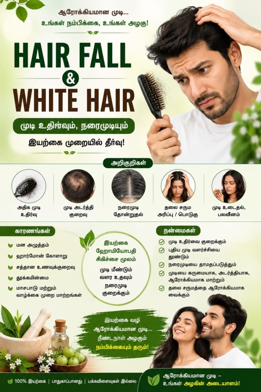 Homeopathy Hair fall and White hair medicine