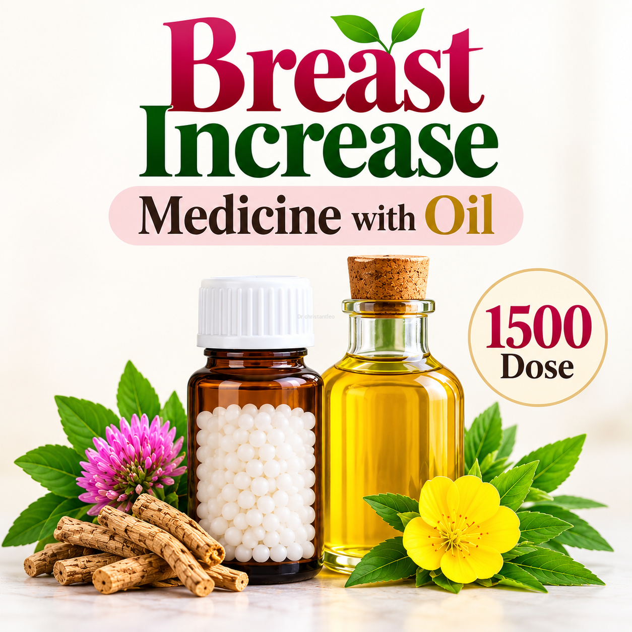 Breast Increase Medicine with oil (1500 Dose)