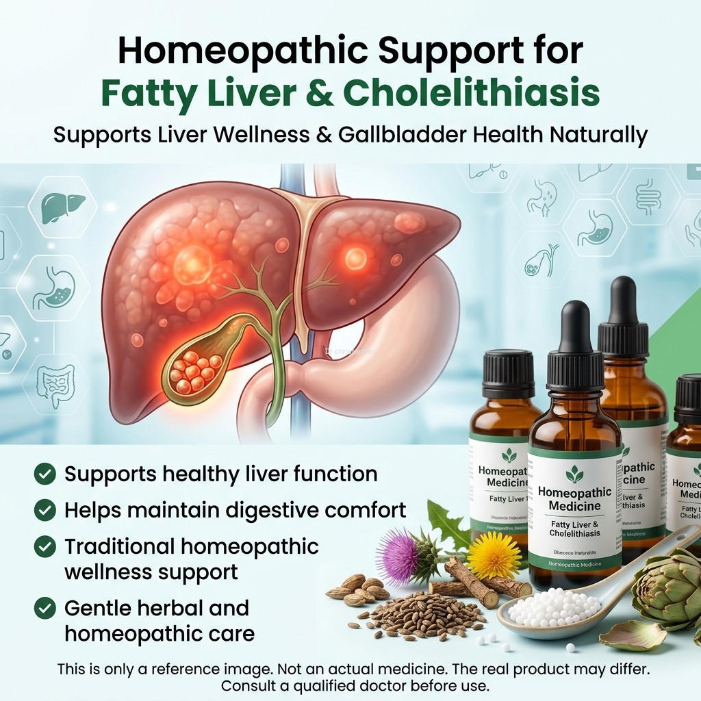 Homeopathic medicine for fatty liver and cholelithiasis