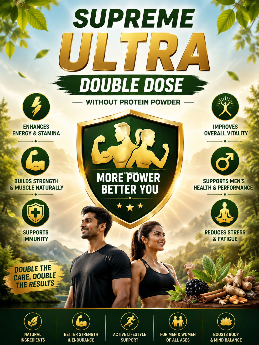 Homeopathic Medicine – Supreme Ultra Double Dose, Without Protein Powder